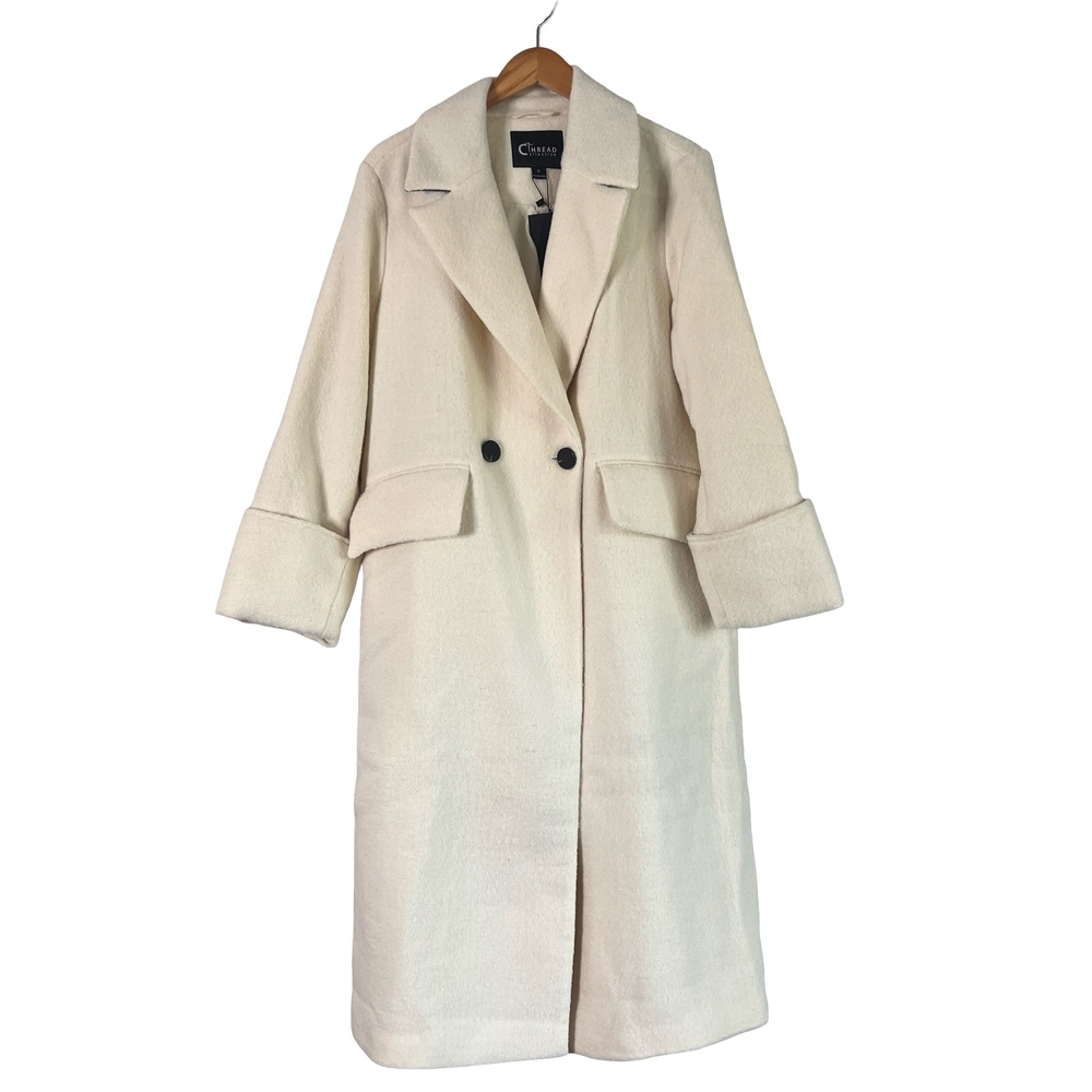 A658025 Thread Collective Retro Oversized Coat Ivory M